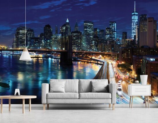 Fototapete: Bruklinas tilts naktī